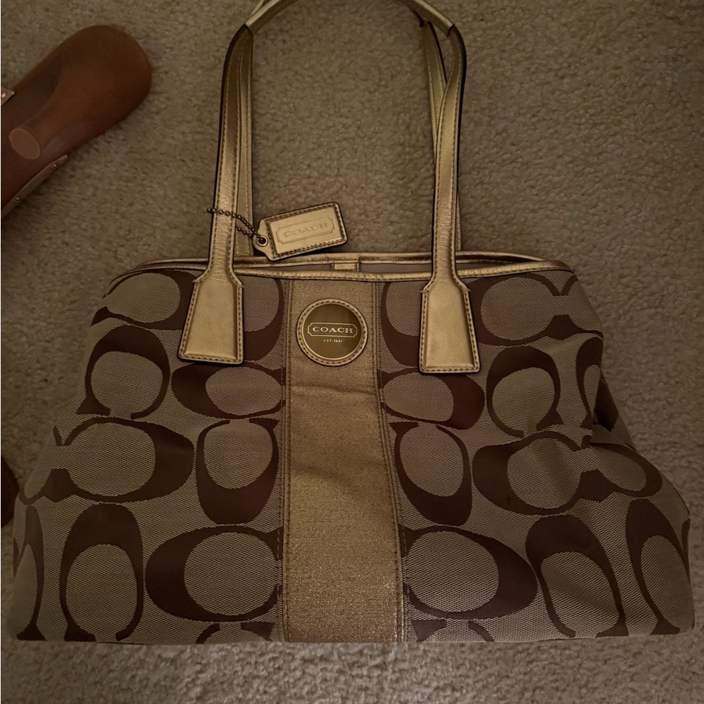 Coach Brown and Tan Women's Bag